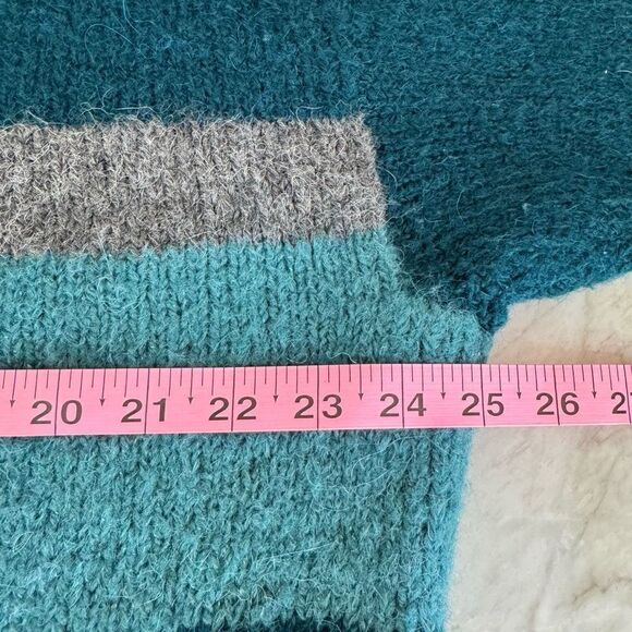 Lou & Grey Loft Women's Striped Plushfuzz Sweater size S alpaca/wool blend - Picture 9 of 10